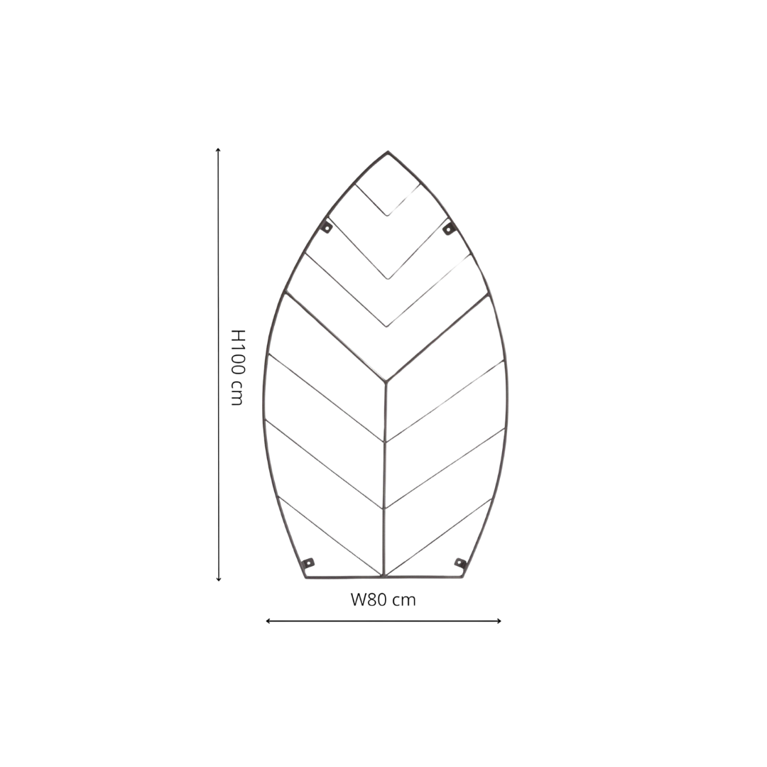 Outdoor Leaf Trellis Zinc