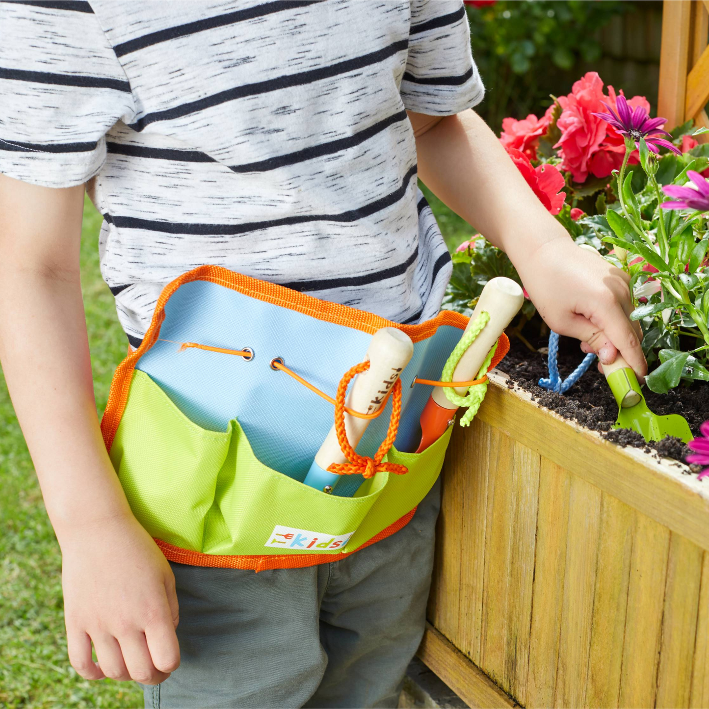 Tool Belt & 3 Wooden Handled Tools, FSC - Kids