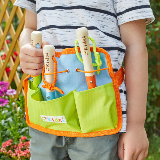 Tool Belt & 3 Wooden Handled Tools, FSC - Kids