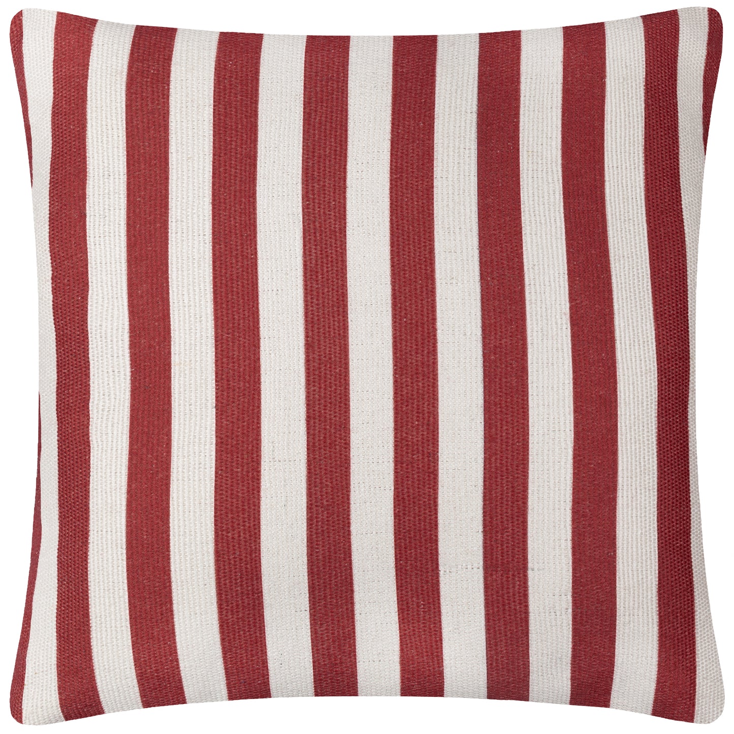 Red/ White Deck Stripe Woven Outdoor Cushion & Cover