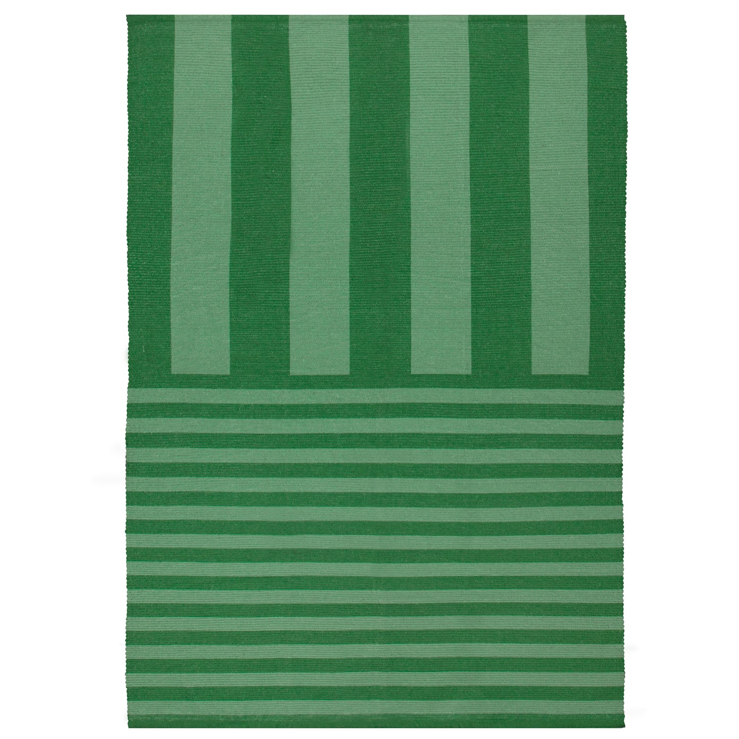 Green Deck Stripe Printed Indoor/Outdoor Rug 120 x 170cm