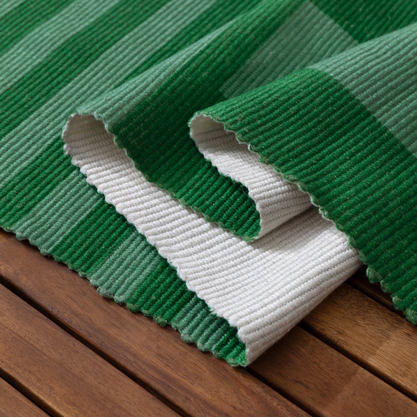 Green Deck Stripe Printed Indoor/Outdoor Rug 120 x 170cm