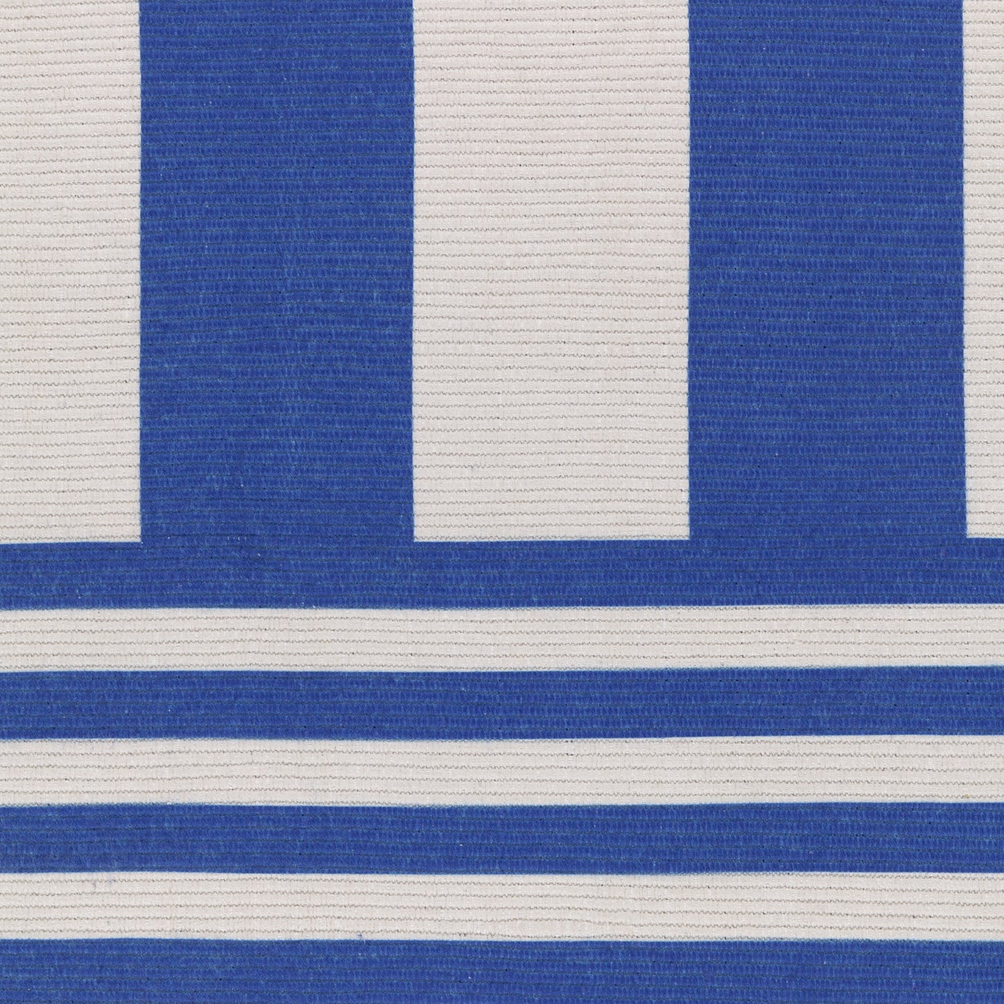 Blue/ White Deck Stripe Printed Indoor/Outdoor Rug 120 x 170cm