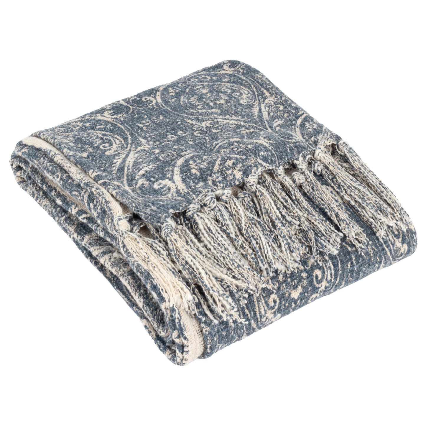 Durelle Delph Blue Printed Throw Blanket