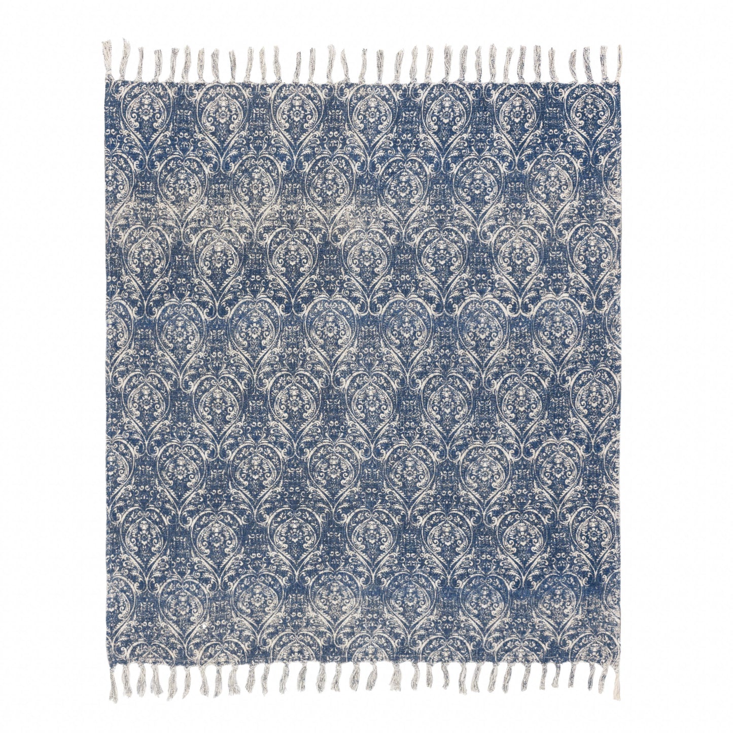 Durelle Delph Blue Printed Throw Blanket