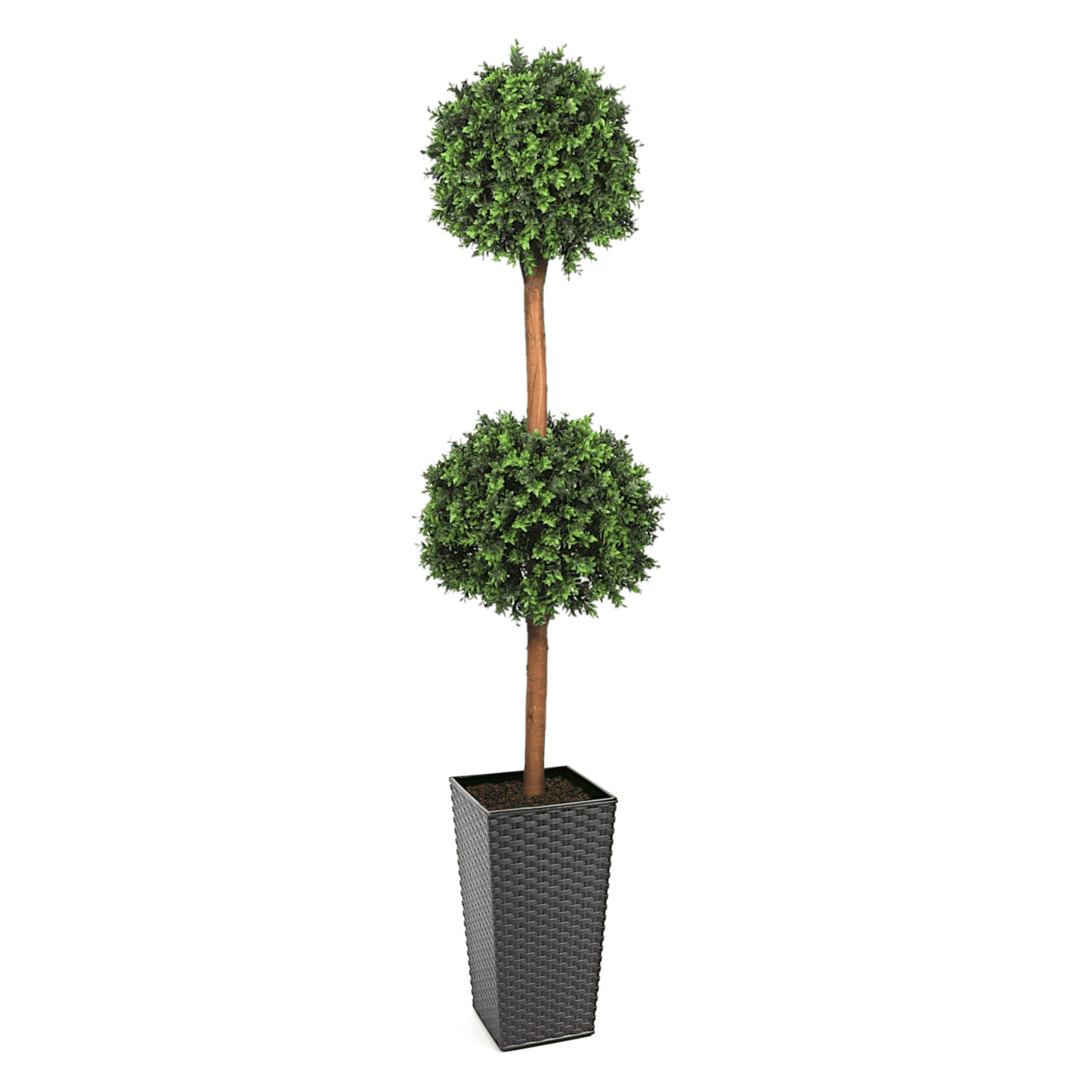 Deluxe Artificial Double Buxus Ball Topiary Tree, 155cm