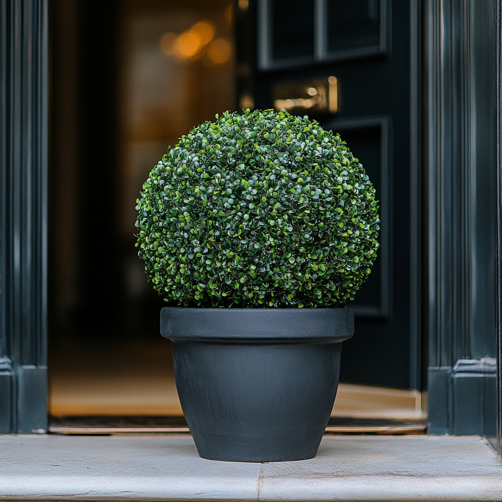 Artificial Boxwood Topiary Ball, 27cm