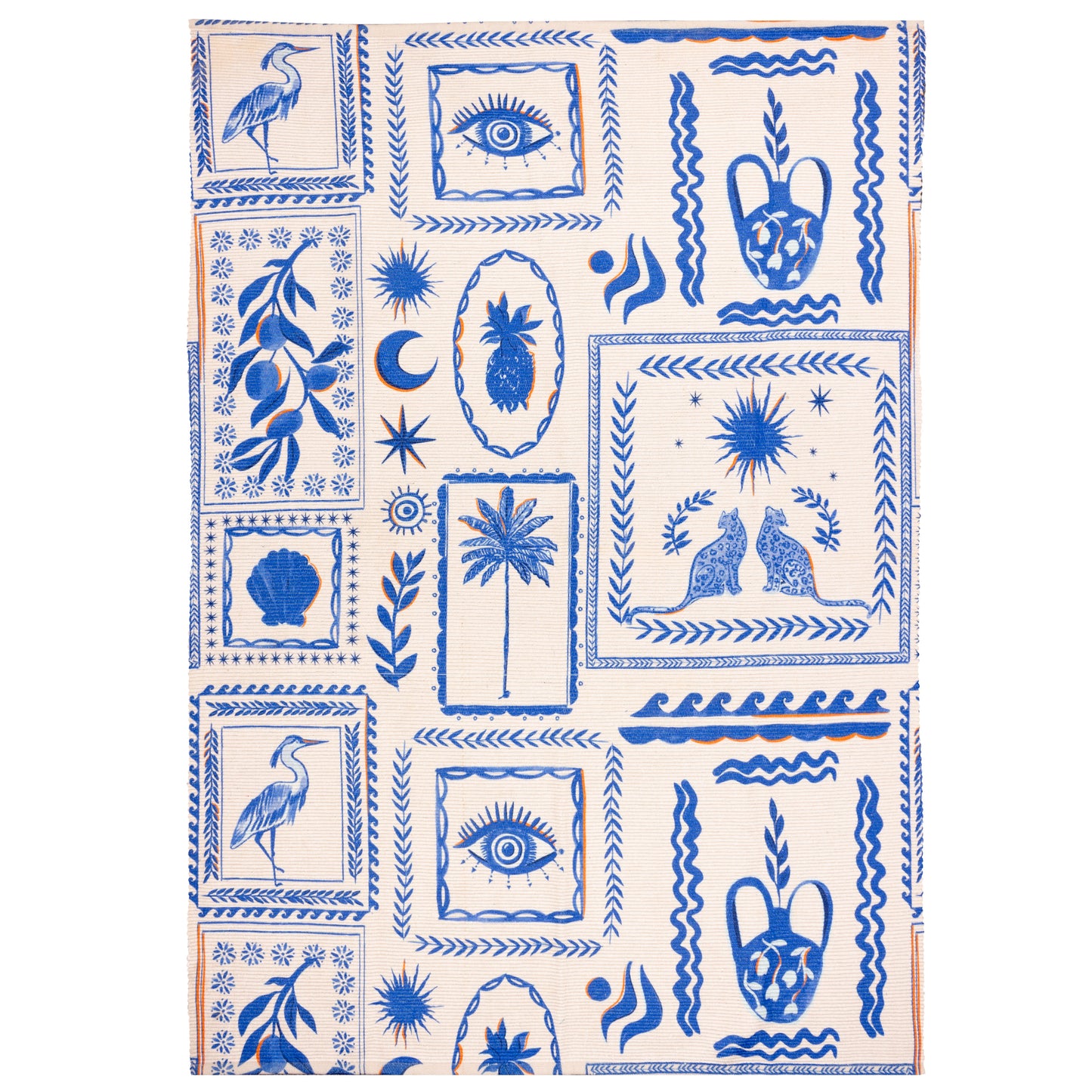 Frieze Blue Outdoor Washable Rug 120 x 170cm