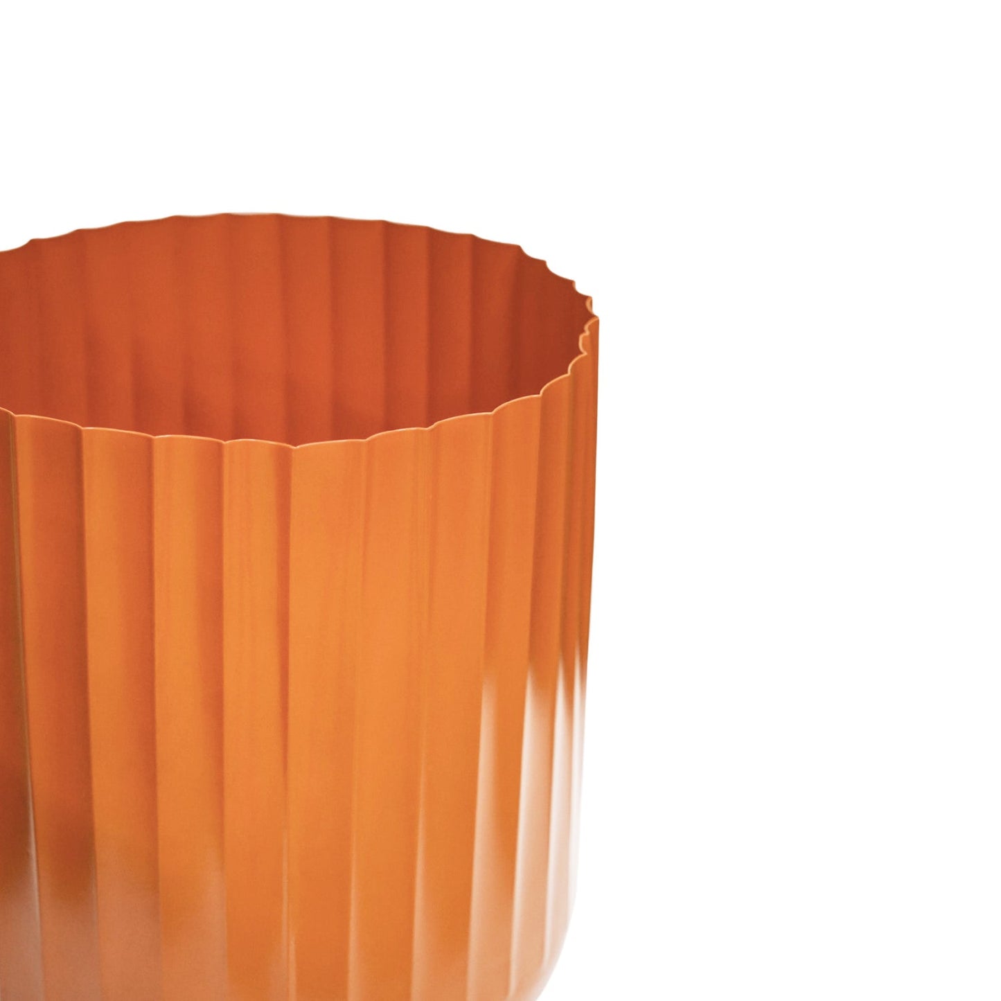 Hudson Corrugated Planters Set of Two, Orange