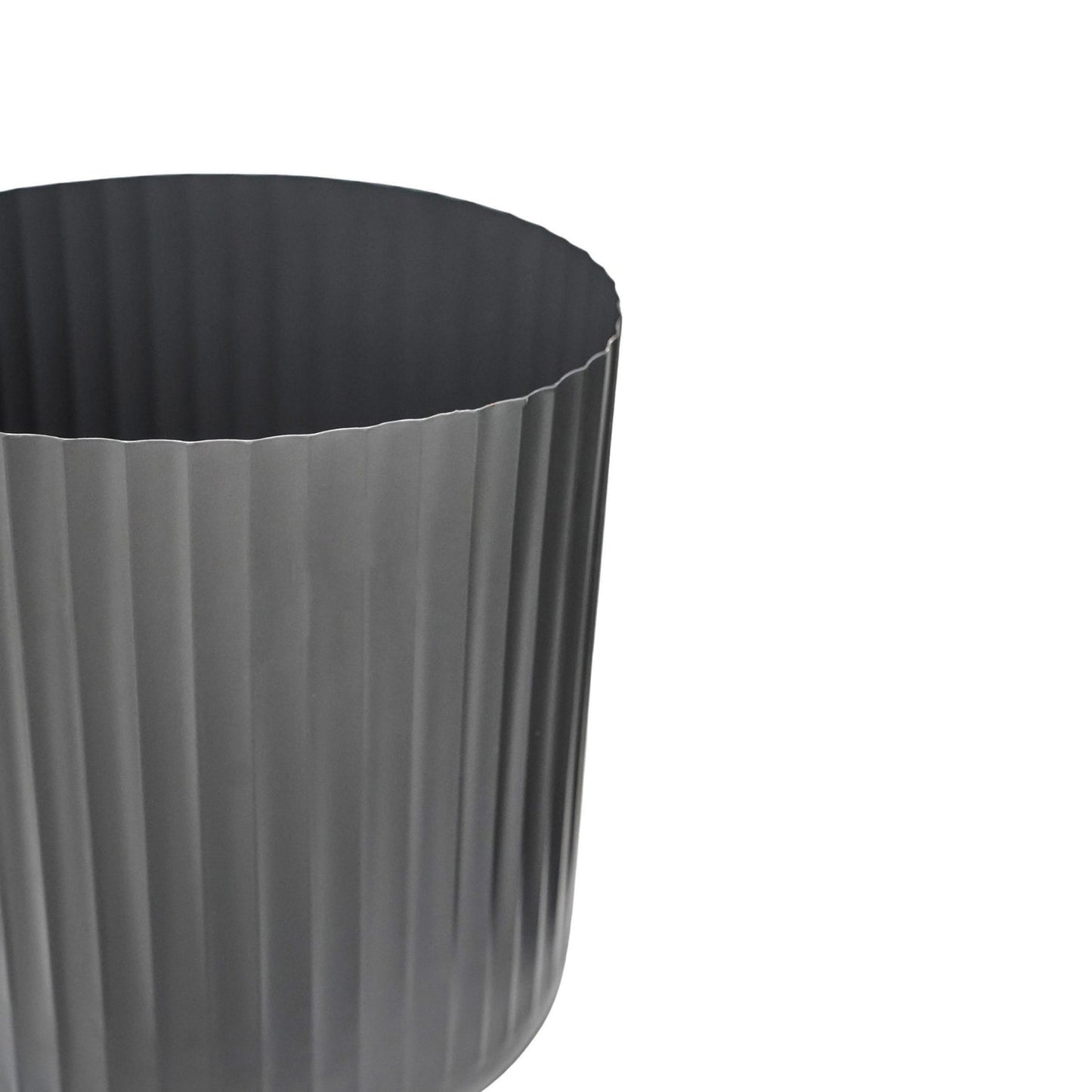 Hudson Corrugated Planters Set of Two, Slate