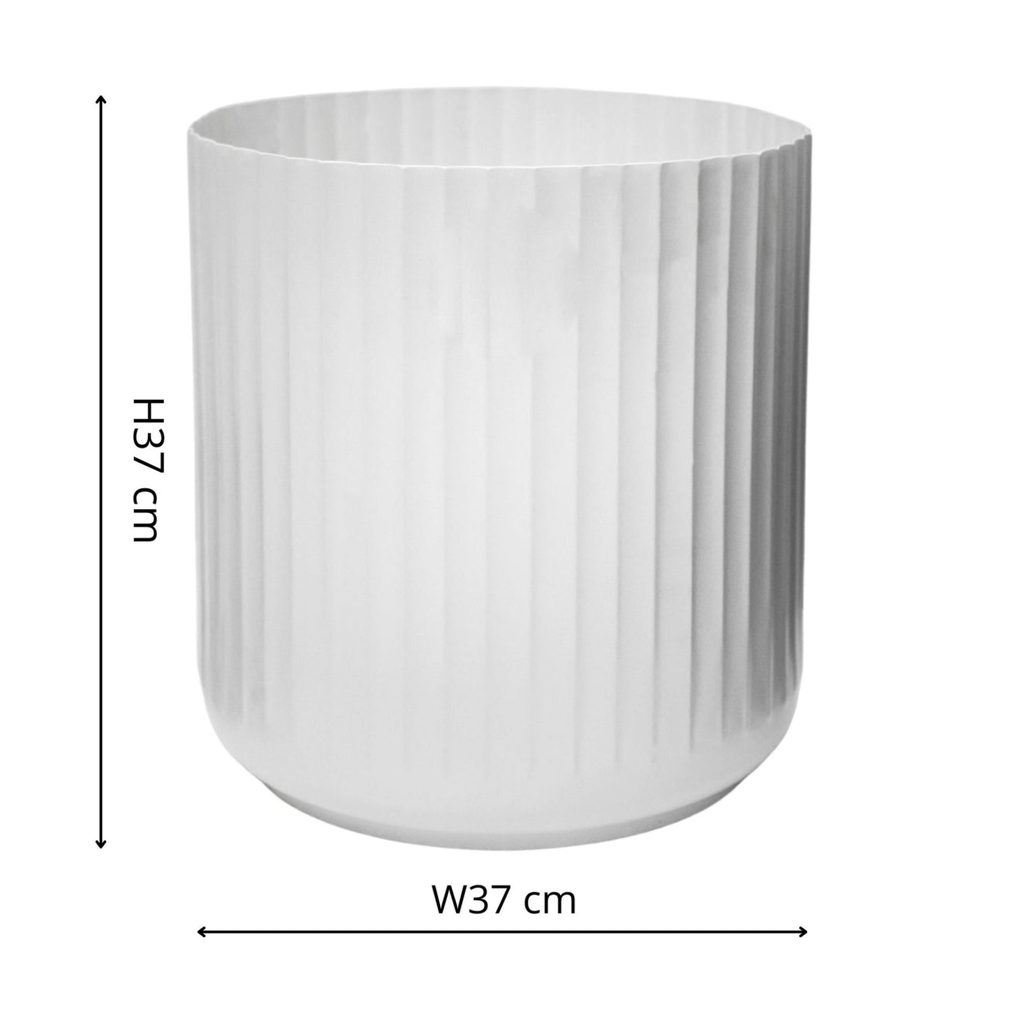 Hudson Corrugated Planters Set of Two, White