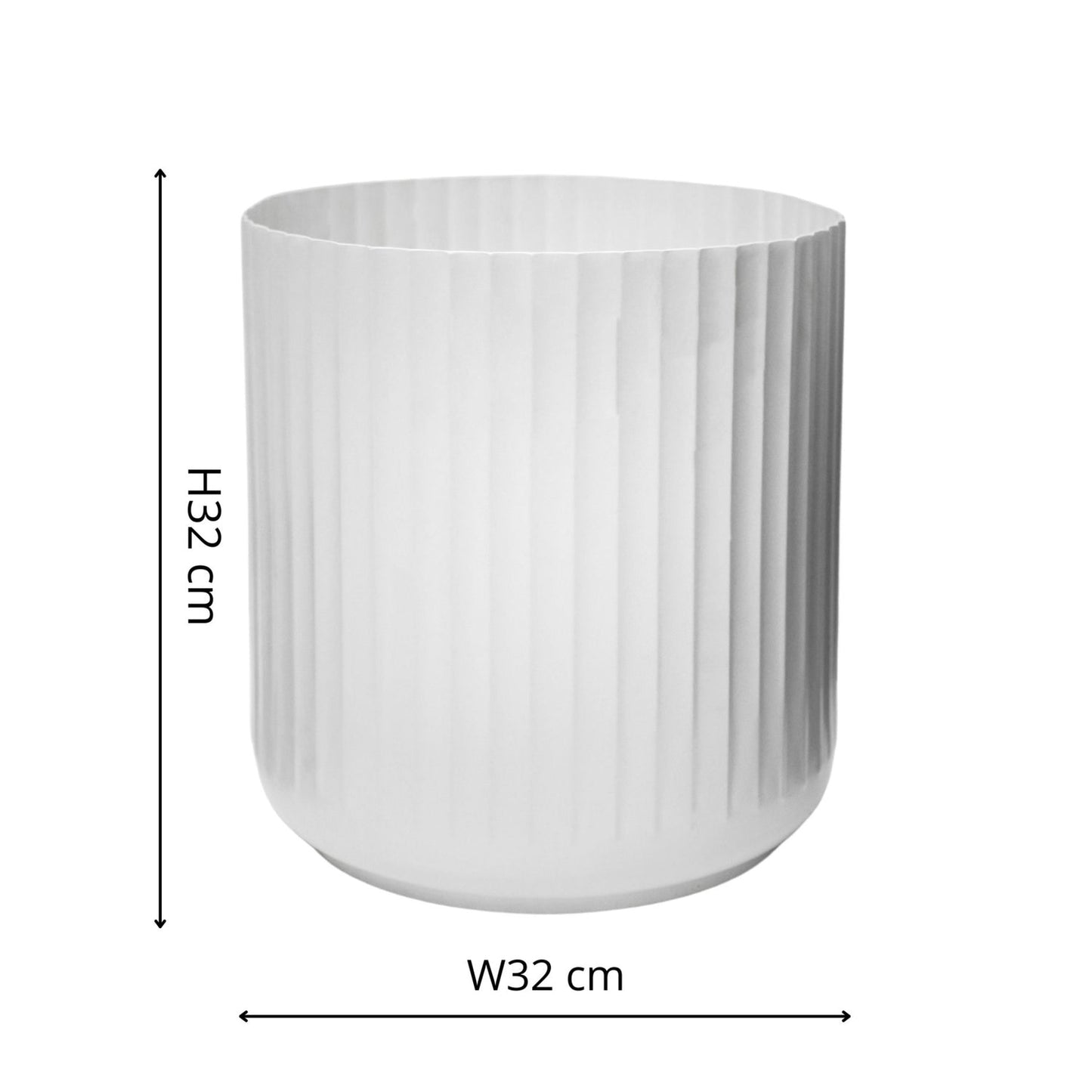 Hudson Corrugated Planters Set of Two, White