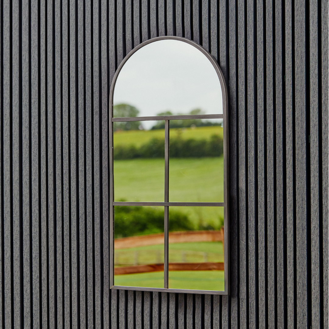 Archway Outdoor Mirror Natural Black