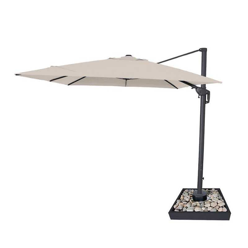 Nova - Galaxy Beige Frame LED Cantilever Parasol, 4m x 3m