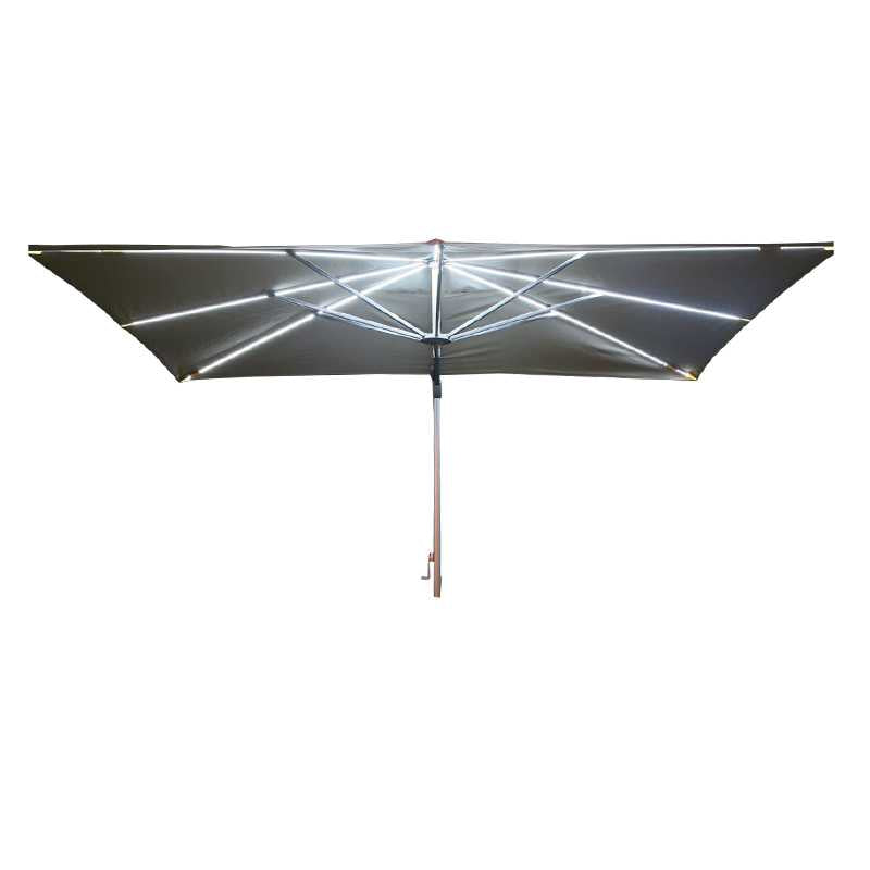 Nova - Galaxy Beige Frame LED Cantilever Parasol, 4m x 3m