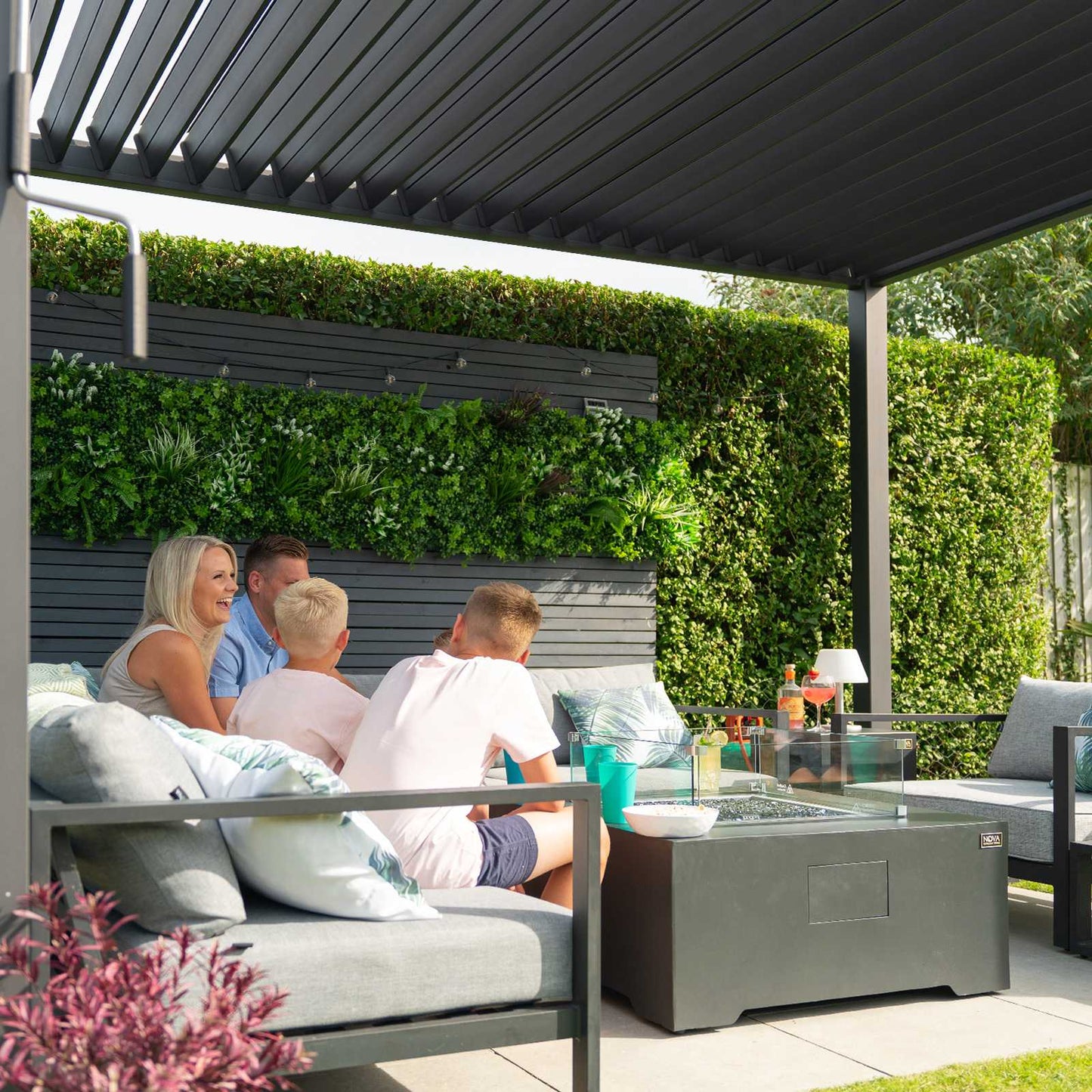 Nova - Titan Aluminium Pergola 3m Square, Grey