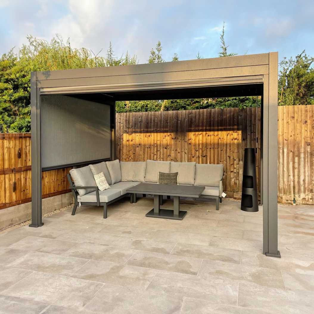 Nova - Titan Aluminium Pergola 4m x 3m, Grey