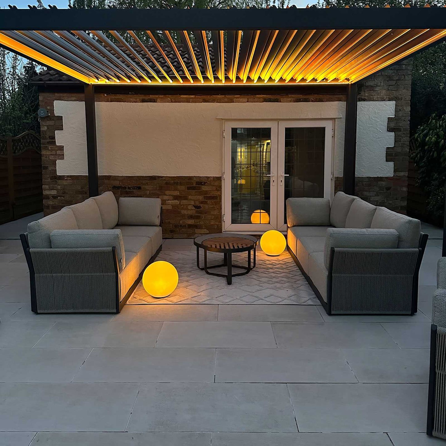 Nova - Titan LED Pergola, 4m x 3m Grey