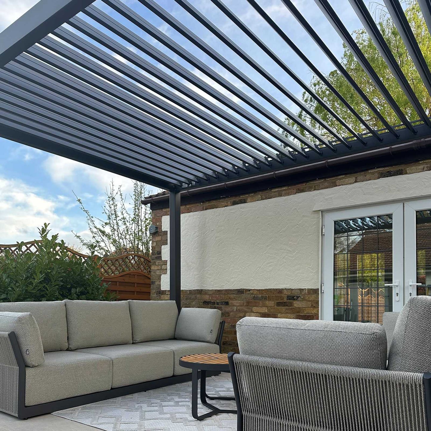 Nova - Titan LED Pergola, 4m x 3m Grey