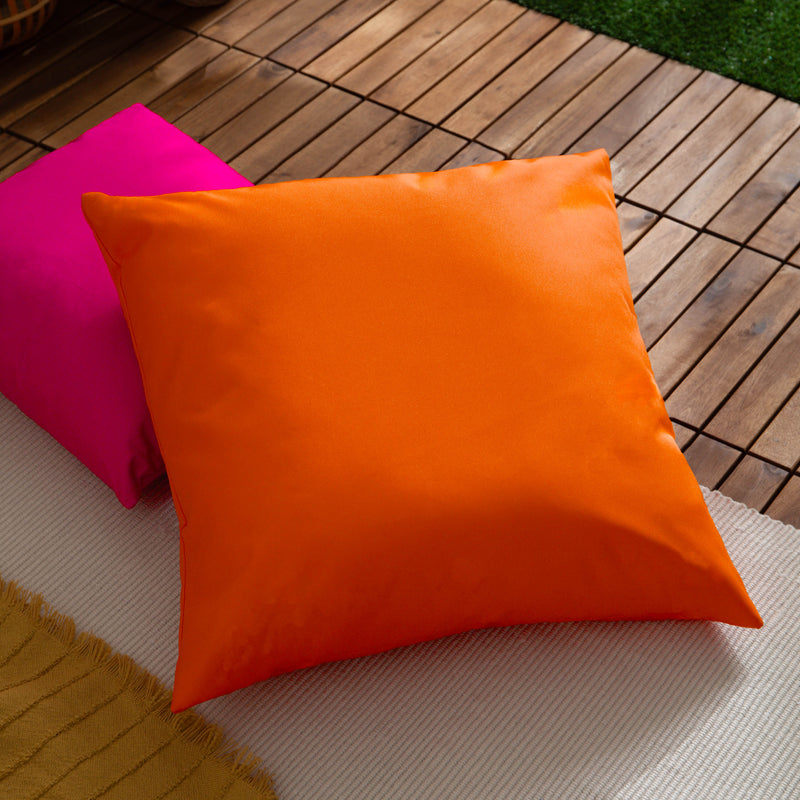 Plain Orange Outdoor Cushion & Cover