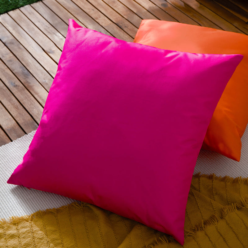 Plain Pink Outdoor Cushion & Cover