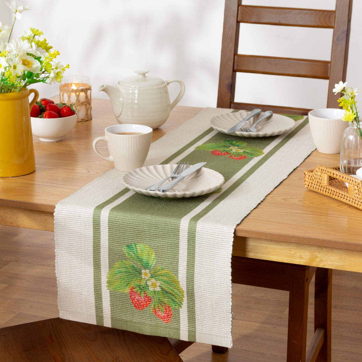 Strawberry Sage Indoor/Outdoor Table Runner