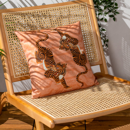 Tibetan Tiger Coral Outdoor Cushion & Cover