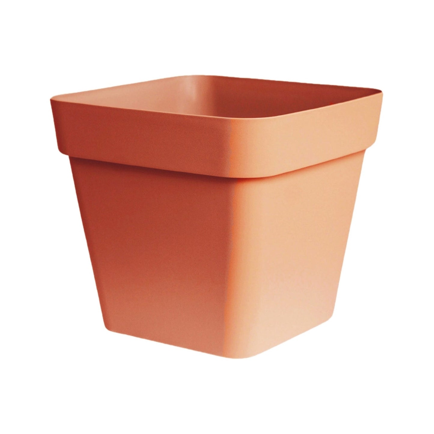 Cleo Square Planter With Wheels D40cm, Terracotta