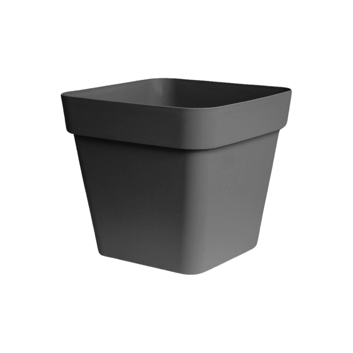 Cleo Square Planter With Wheels D40cm, Black