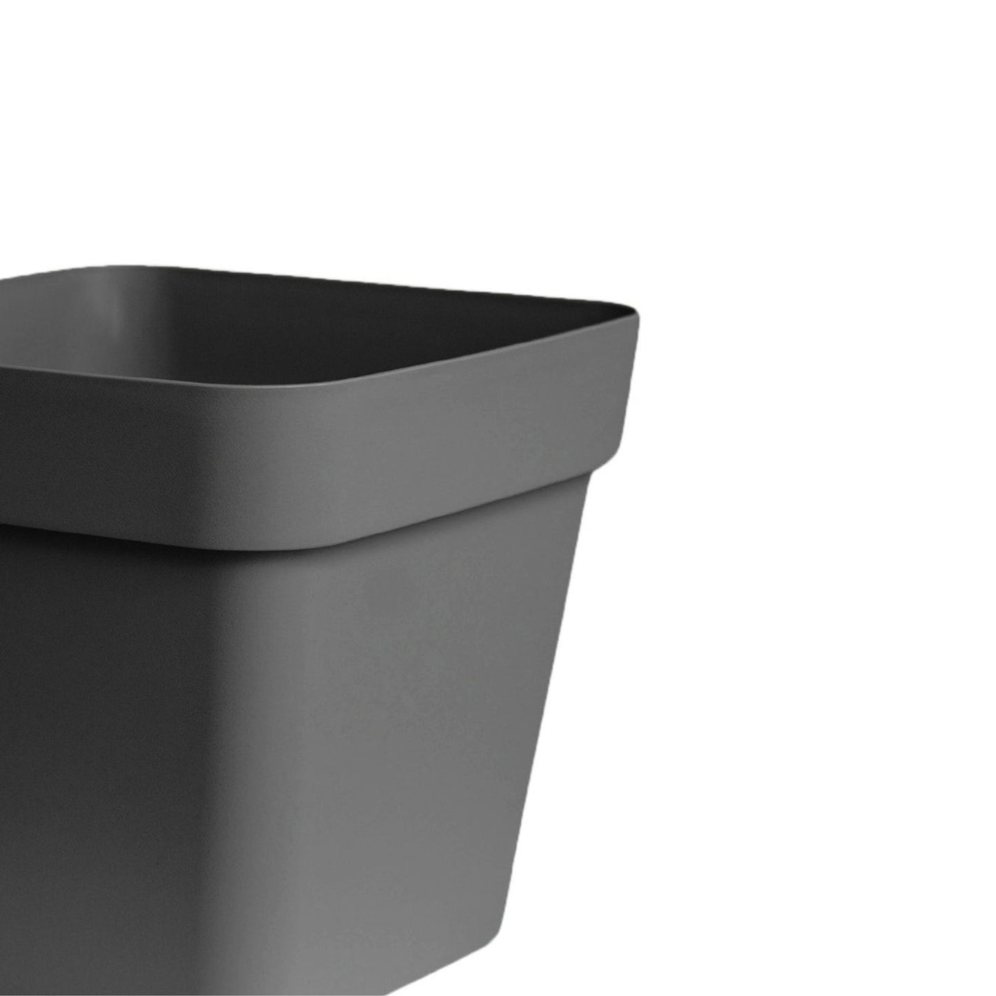 Cleo Square Planter With Wheels D40cm, Black