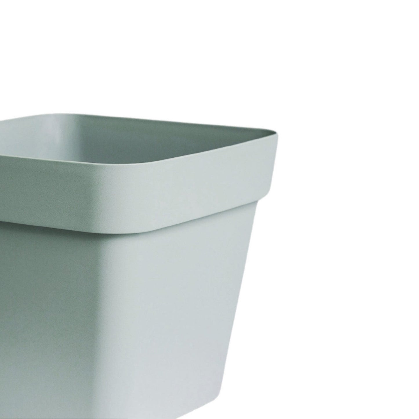 Cleo Square Planter With Wheels D40cm, Sage