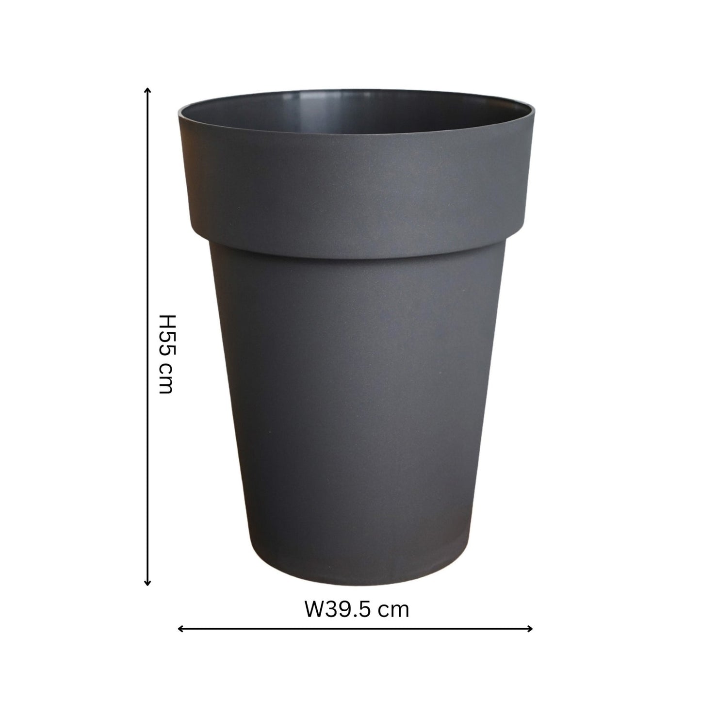 Cleo High Planter H55cm, Anthracite