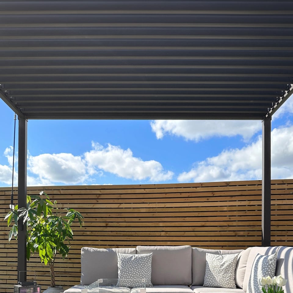 Nova - Shadow Pergola 3m Square, Grey