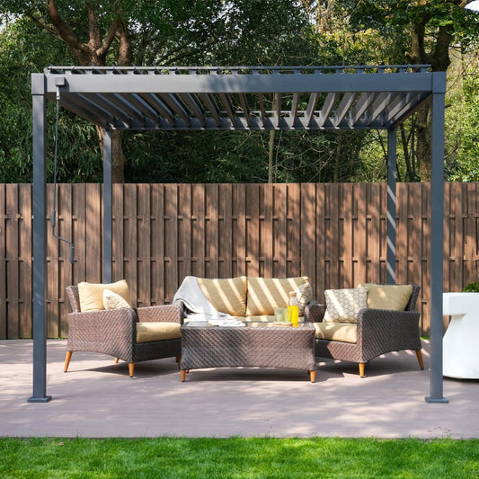 Nova - Shadow Pergola 3m Square, Grey