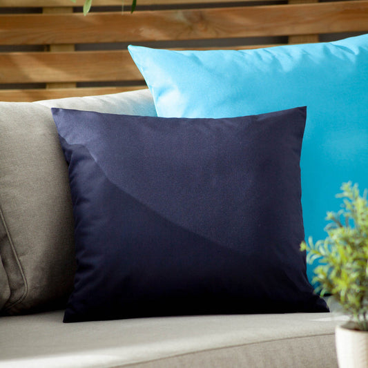 Plain Navy Outdoor Cushion & Cover