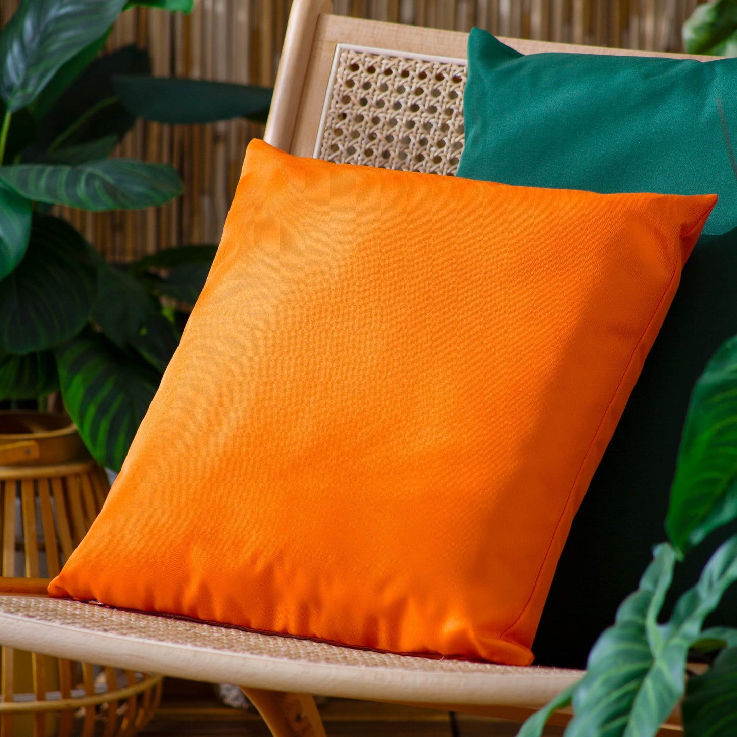 Plain Orange Outdoor Cushion & Cover