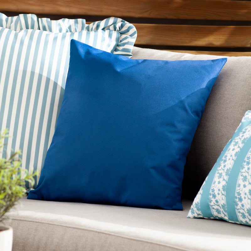 Plain Royal Outdoor Cushion & Cover