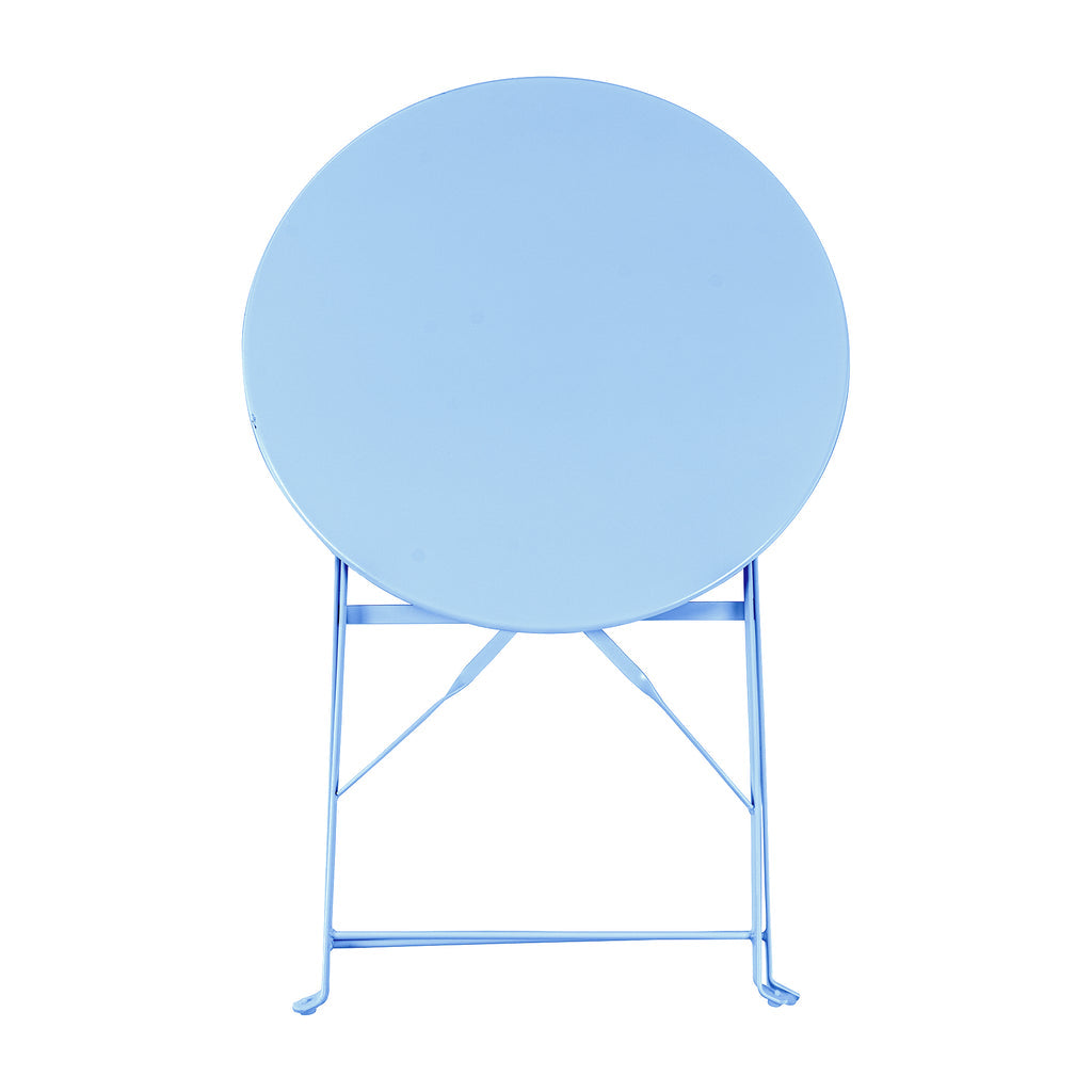 Two-Seater Round Bistro Set, Light Blue