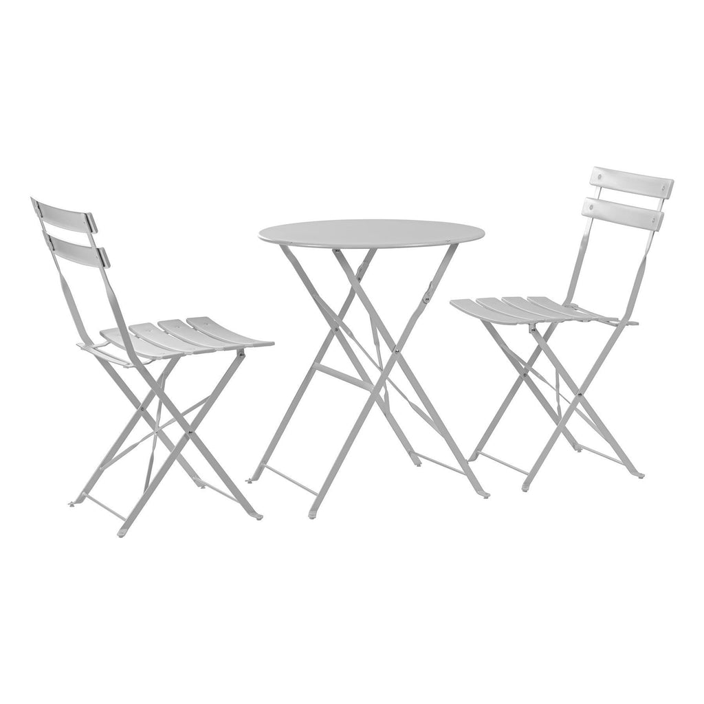 Two-Seater Round Bistro Set, White