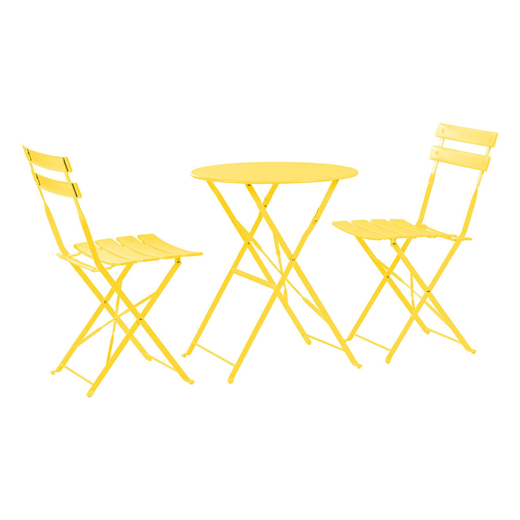 Two-Seater Round Bistro Set, Yellow