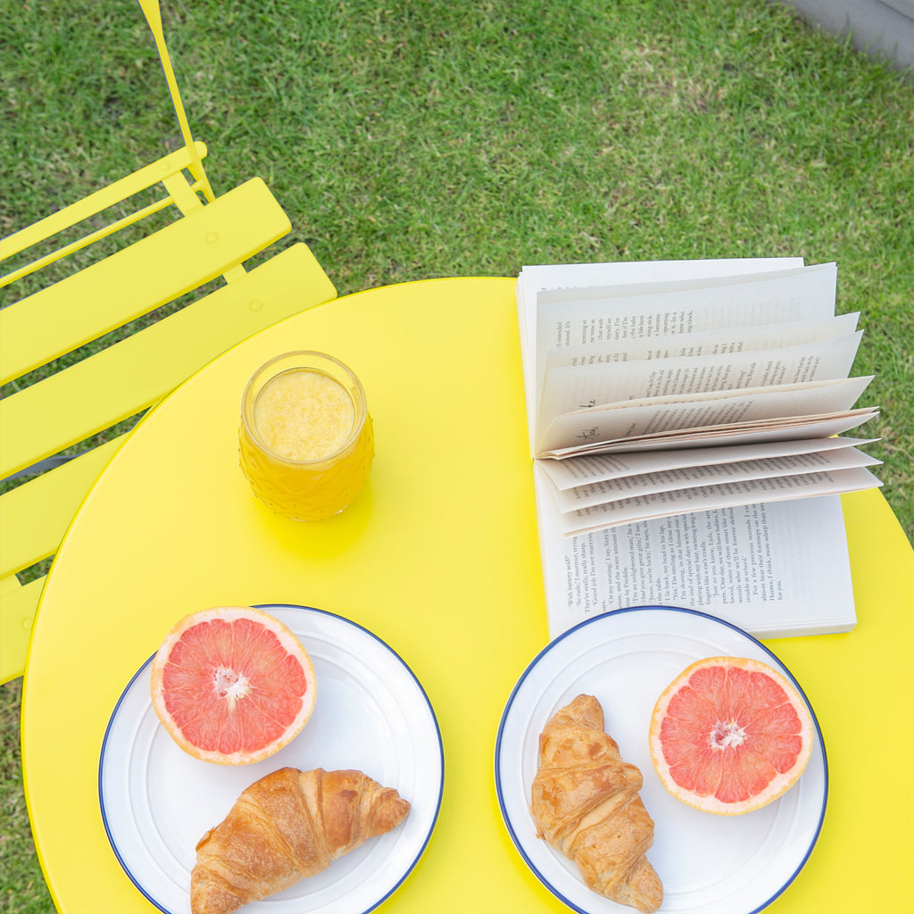 Two-Seater Round Bistro Set, Yellow